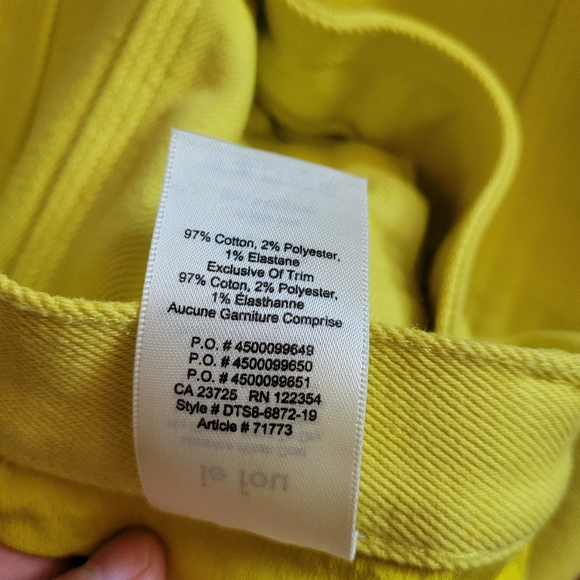 Aritizia Le Fou Wilfred Iven Unique Yellow Cargo 10 High Rise Utility Pants - Picture 11 of 12